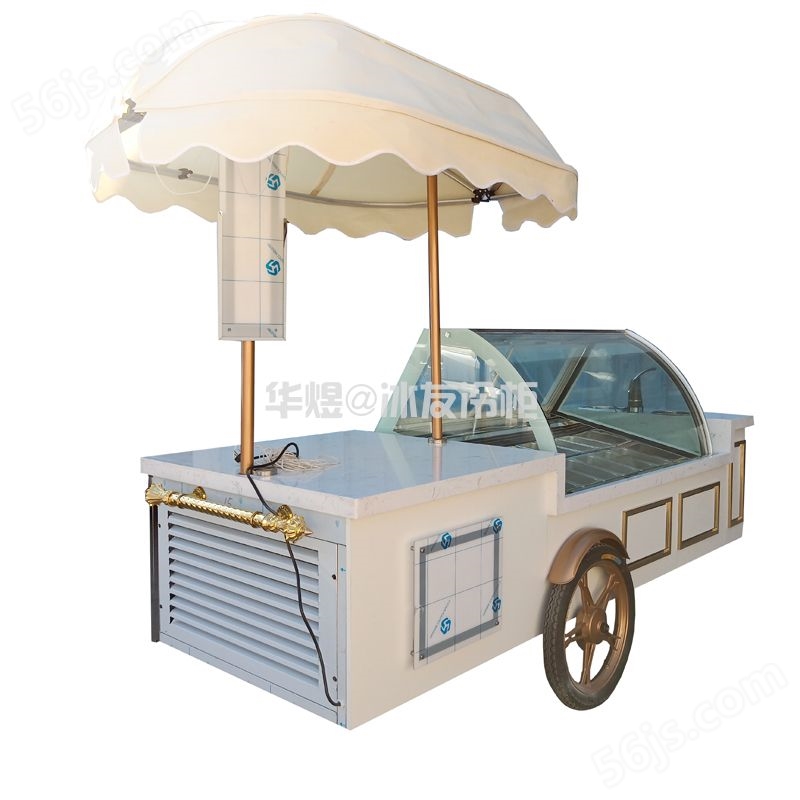 定制款雪糕车冰淇淋展示冷柜移动冰激凌车冰淇淋手推车(图2)