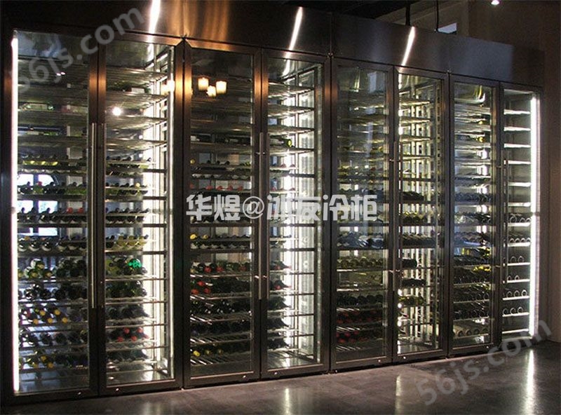 四面玻璃红酒展示柜玫瑰金酒柜高端商用红酒展示冷藏柜(图15)
