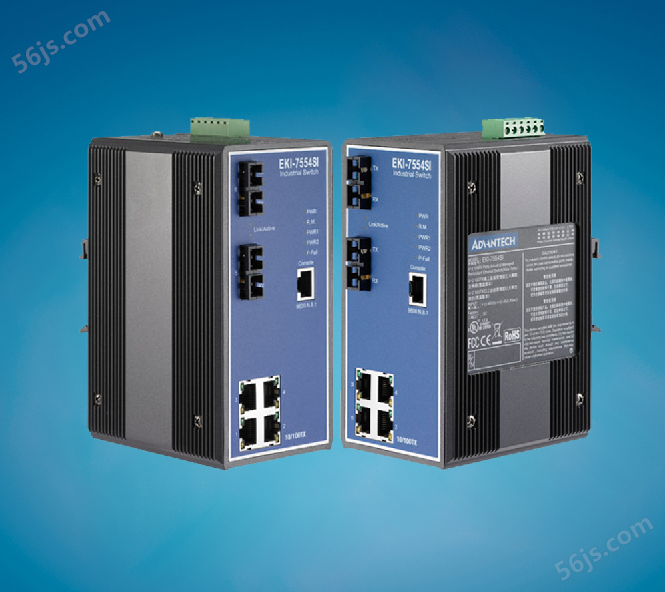 EKI-7554SI 4+2SC 光纤端口宽温网管型工业以太网交换机