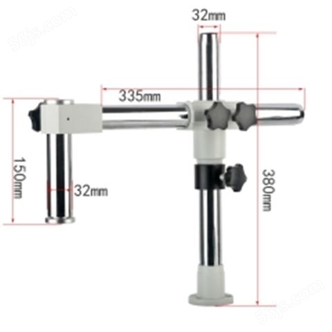 KOPPACE 单臂显微镜白色支架 水平移动235mm 立柱直径32mm 高380mm